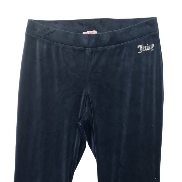 Juicy Couture Women XL Blue Velour Lounge Sweat Pants Draw String Y2K Barbiecore - Picture 6 of 12